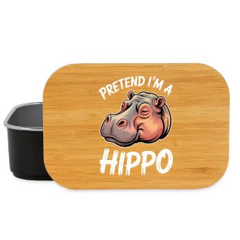 Nilpferd Sprüche Flusspferd Witz Nilpferd Geschenk - Lunch Box - Schwarz - Vorne