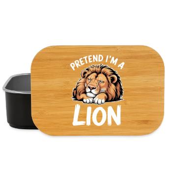 Löwen Sprüche Löwe Lustiges Löwen Geschenk - Lunch Box - Schwarz - Vorne