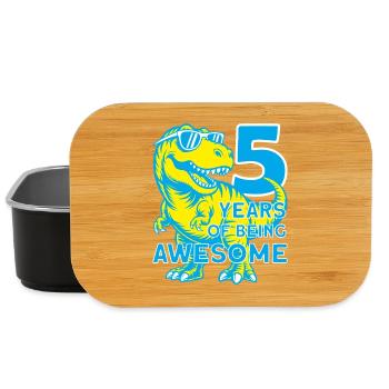 DINO 5 JAHRE DINOSAURIER 5. GEBURTSTAG - Lunch Box - Schwarz - Vorne