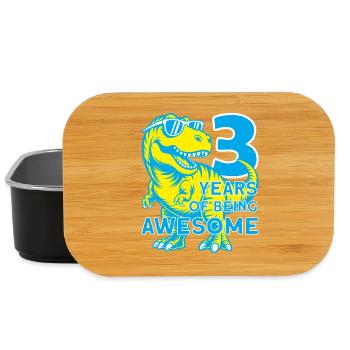 DINO 3 JAHRE DINOSAURIER 3. GEBURTSTAG - Lunch Box - Schwarz - Vorne