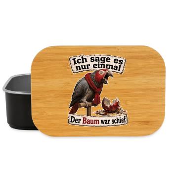 Ich sage es nur einmal, Der Baum war schief - Lunch Box - Schwarz - Vorne