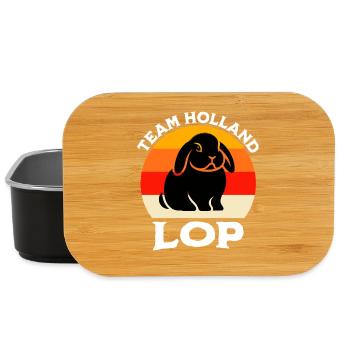 Équipe Nain Bélier Lapin - Boîte à goûter - noir - Devant