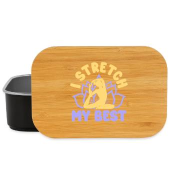 Yoga I Stretch My Best Funny Yoga - Lunch Box - black - Front