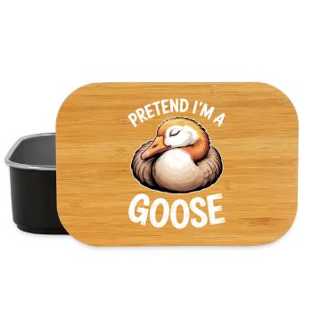 Gans Sprüche Gänse Lustiges Gans Geschenk - Lunch Box - Schwarz - Vorne