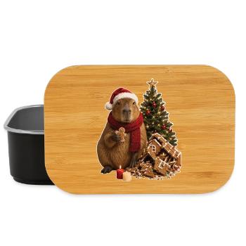 Christmas Capybara Advent Magic - Lunch Box - black - Front