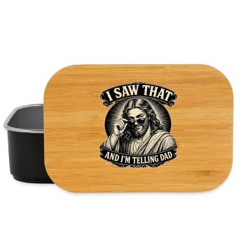  I Saw That And I'm Telling Dad Lustiger Jesus - Lunch Box - Schwarz - Vorne