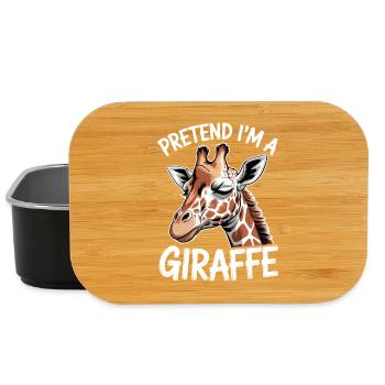 Giraffe Sayings Giraffes Funny Giraffe Gift - Lunch Box - black - Front