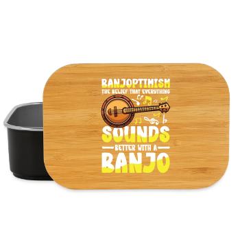  Banjoptimism: Alles Klingt Besser Mit Einem Banjo - Lunch Box - Schwarz - Vorne