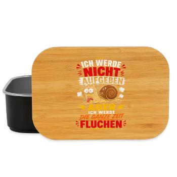 Nicht Aufgeben, Die Ganze Zeit Fluchen - Lunch Box - Schwarz - Vorne