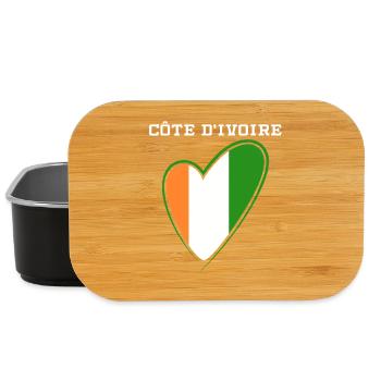 Ivory Coast Pride Cote D'Ivoire Heritage Elephant - Boîte à goûter - noir - Devant