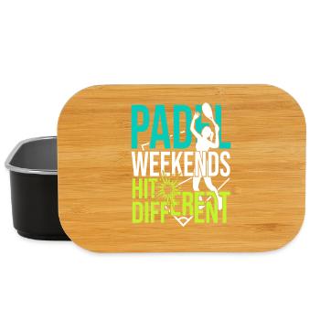 Padel girl padel player padel tennis gift - Lunch Box - black - Front