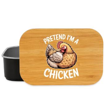 Chicken Sayings Chicken Funny Chicken Gift - Lunch Box - black - Front