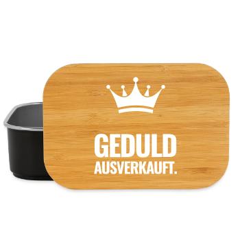 Geduld Ausverkauft Krone - Lunch Box - Schwarz - Vorne