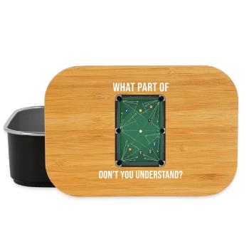 Welchen Teil Verstehst Du Nicht Billard Billiard - Lunch Box - Schwarz - Vorne