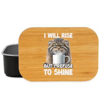 Manul Cat Coffee Humor T | Pallas Cat Wildcat - Lunch Box - black - Front