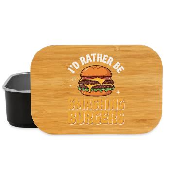 Ich würde lieber Burger smashen. - Lunch Box - Schwarz - Vorne