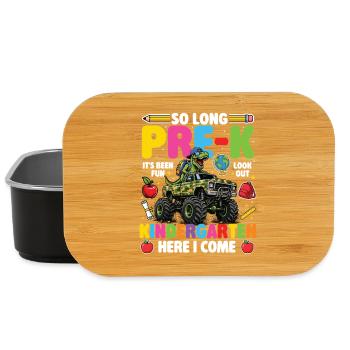 So Long Pre-K Kindergarten Here I Come Boy - Lunch Box - black - Front