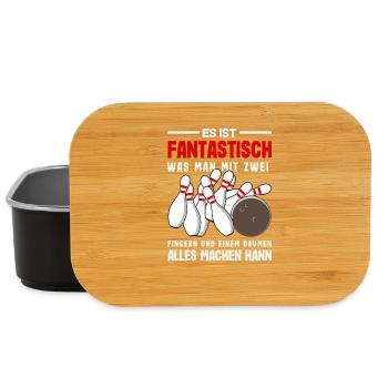 Fantastisch Bowling Finger Daumen - Lunch Box - Schwarz - Vorne