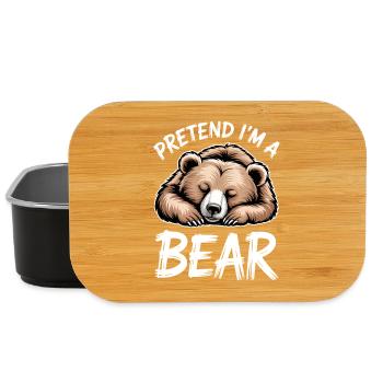 Bear Sayings Bear Funny Bear Gift - Lunch Box - black - Front
