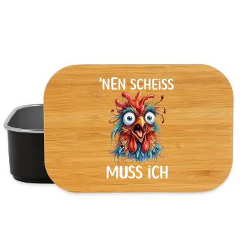 Ein Scheiss muss ich ein lustiger und frecher Huhn - Lunch Box - Schwarz - Vorne
