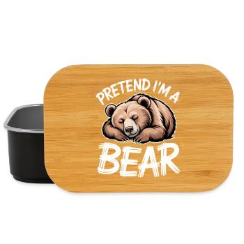 Bear Sayings Bear Funny Bear Gift - Lunch Box - black - Front