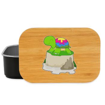 Funny turtle - Lunch Box - black - Front