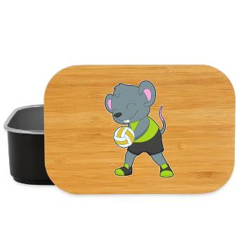 Maus Volleyballspieler Volleyball - Lunch Box - Schwarz - Vorne