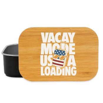 Vacay Mode USA Loading Travel Design - Lunch Box - Schwarz - Vorne