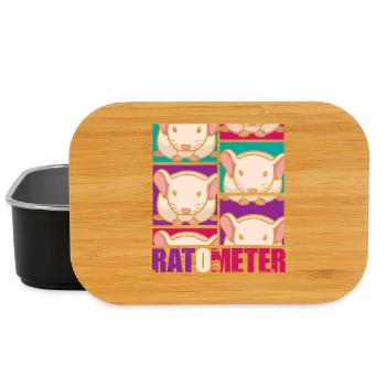 Rat, rat de maison, propriétaire de rats, amoureux des rats - Boîte à goûter - noir - Devant