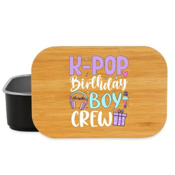 K Pop Birthday Boy Crew - Lunch Box - Schwarz - Vorne