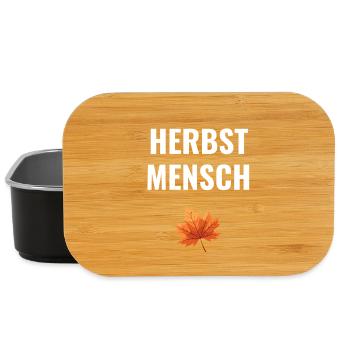 Herbstmensch – Schlichtes Statement - Lunch Box - Schwarz - Vorne