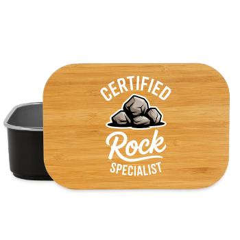 Steine Sprüche Stein Lustiges Steine Geschenk - Lunch Box - Schwarz - Vorne
