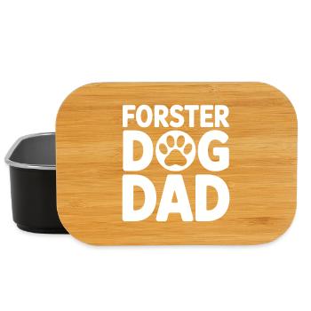 Papa de chien en famille d’accueil - Cadeau adopté par un chien - Boîte à goûter - noir - Devant