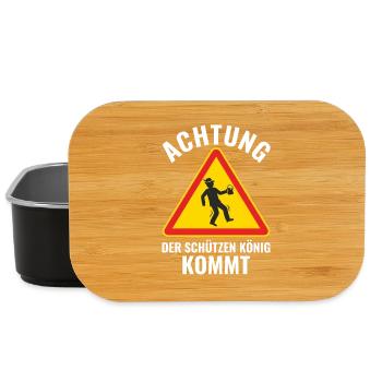 Achtung: Schützen König kommt - Lunch Box - Schwarz - Vorne