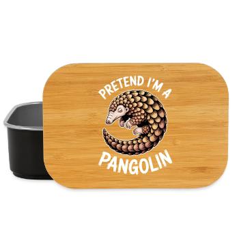Dictons pangolins : cadeau de pommes de pin - Boîte à goûter - noir - Devant