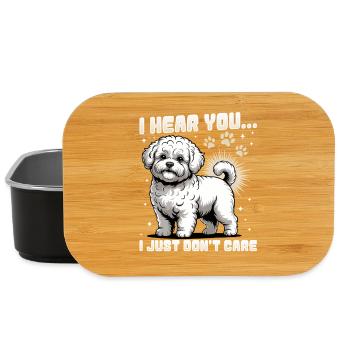 Bichon Frise Dog Breed - Lunch Box - black - Front