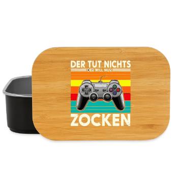 Der tut nichts, der will nur ZOCKEN - Lunch Box - Schwarz - Vorne