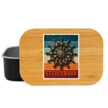 Steuermann mit dem Schiff Steuerrad Schiff Kapitän - Lunch Box - Schwarz - Vorne
