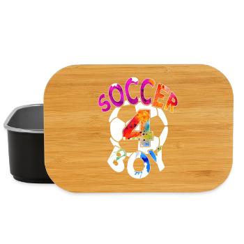 4 JAHRE FUßBALLER NUMMER 4 FUßBALL 4. GEBURTSTAG - Lunch Box - Schwarz - Vorne