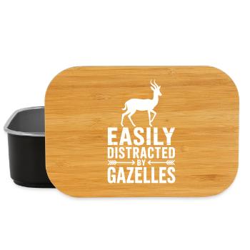 Gazelles Expressions Gazelles Drôle de Gazelle - Boîte à goûter - noir - Devant