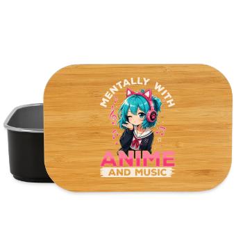 Anime et musique Chibi - Boîte à goûter - noir - Devant