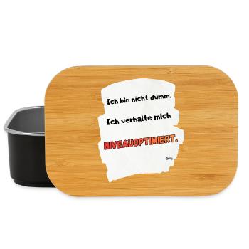 NIVEOPTIMIERT Spruchmotiv - Lunch Box - Schwarz - Vorne