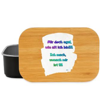 Alter egal, ich mach, was mir passt - Lunch Box - Schwarz - Vorne
