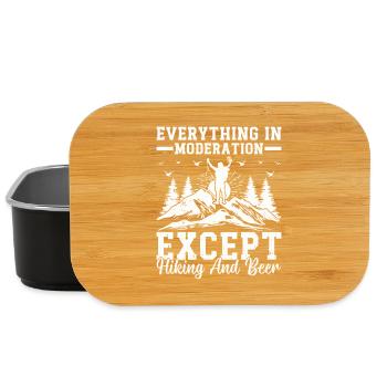 Everything In Moderation Except Hiking and Beer - Lunch Box - black - Front