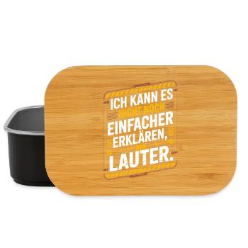 Nicht Einfacher Erklären Nur Lauter Lehrer Büro - Lunch Box - Schwarz - Vorne