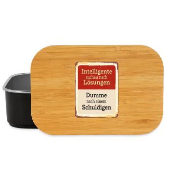 Intelligente suchen Lösungen Dumme Schuldige - Lunch Box - Schwarz - Vorne