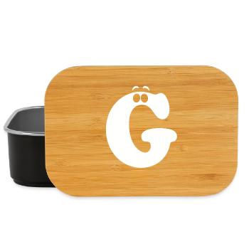 Large G Style Print | Letter G funny G logo - Lunch Box - black - Front