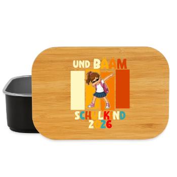 Schulanfang 2026 Einschulung Junge Mädchen Kita - Lunch Box - Schwarz - Vorne
