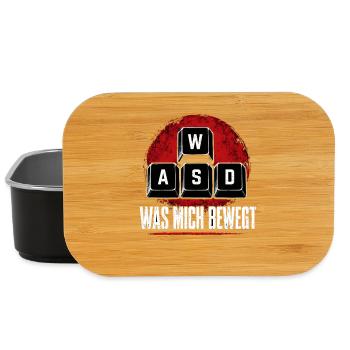  ASDF Was Mich Bewegt Tastatur Gamer Computer Nerd - Lunch Box - Schwarz - Vorne