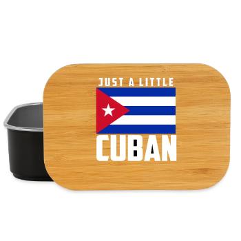 Just A Little Cuban Cuba Flag Cuban Pride - Lunch Box - black - Front
